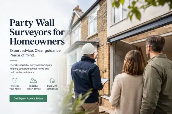 Image of couple with Party wall survey from Survey One Southend on Sea
